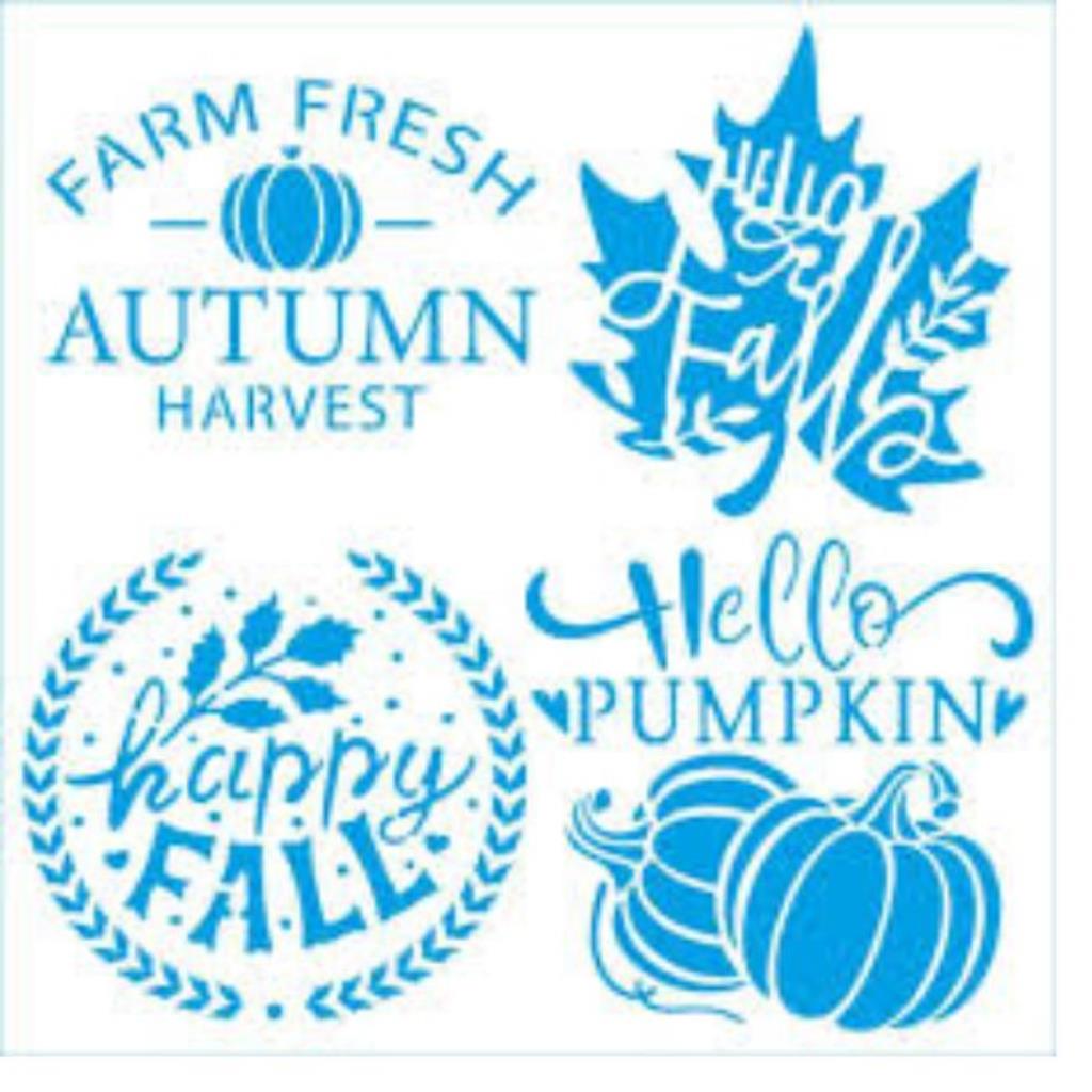 Stencil Art Quadrado - Farm Fresh Autumn - 20x20