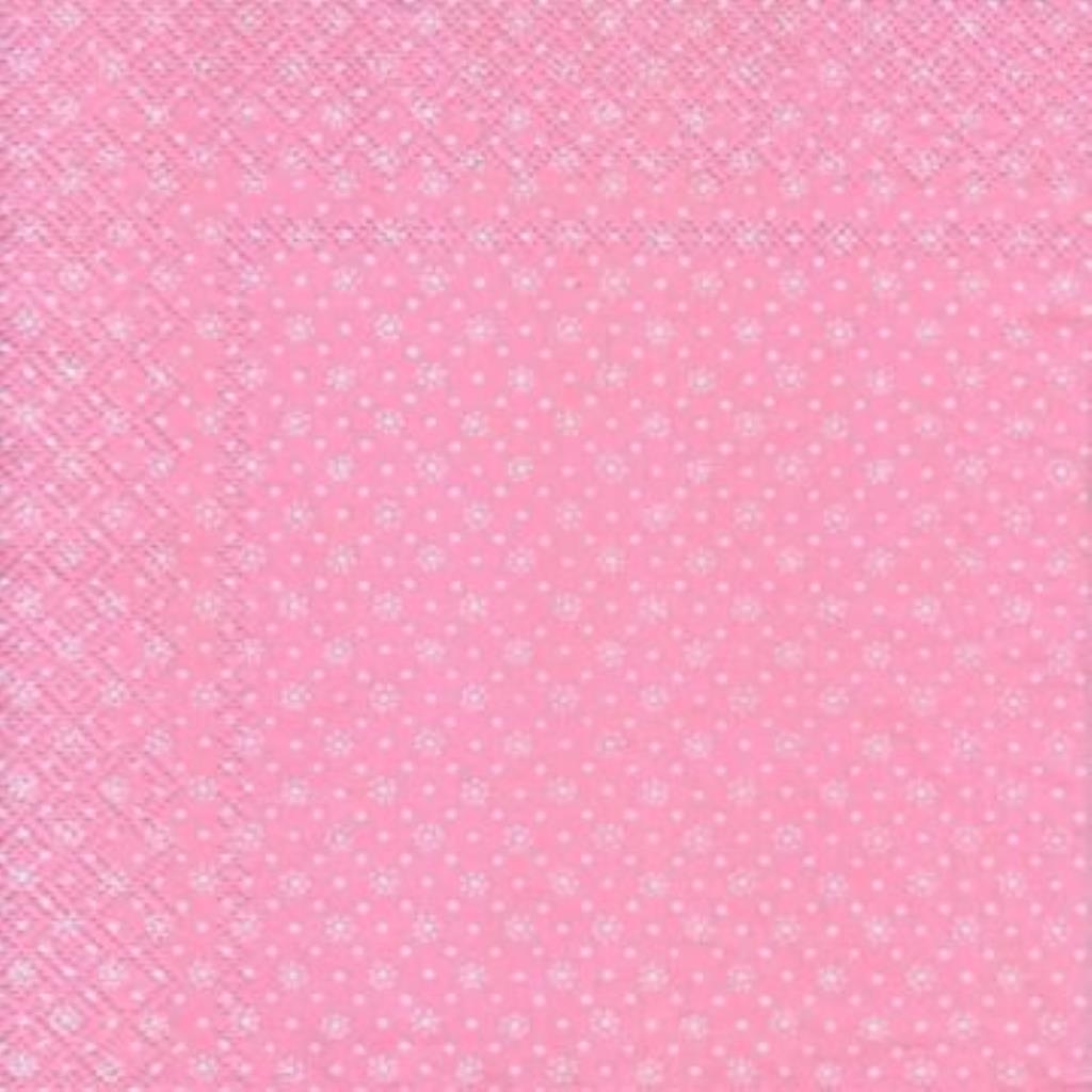 Guardanapo decoupage 33 x 33 "Micro Flores Fundo Rosa " com 2 peças