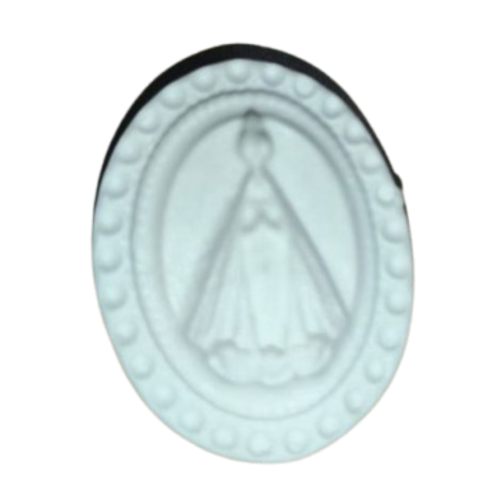 Aplique Mini Camafeu Nossa Senhora Aparecida- 3x2,5 cm resina