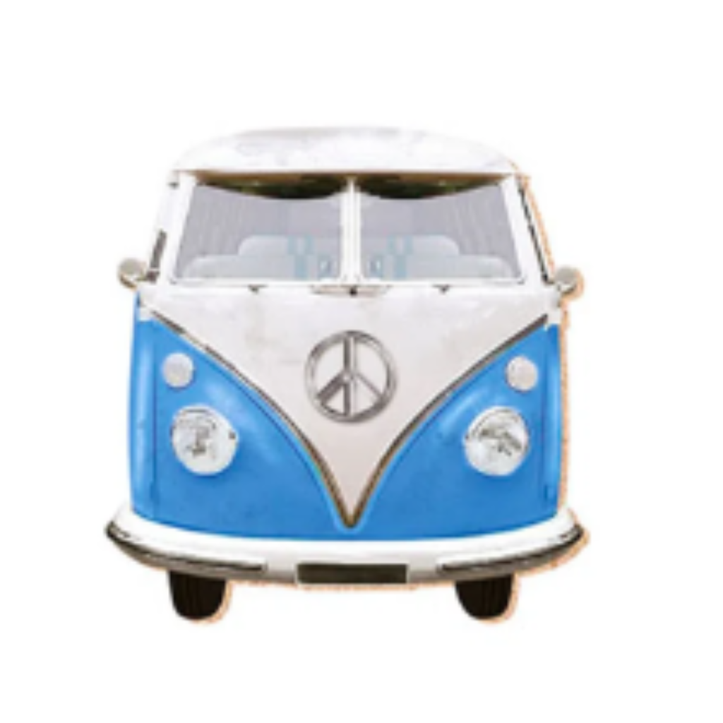 Aplique em Papel e MDF - Kombi Azul