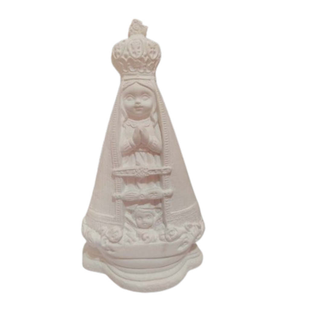 Nossa Senhora Aparecida Baby 3D Inteira 15x8 cm Gesso