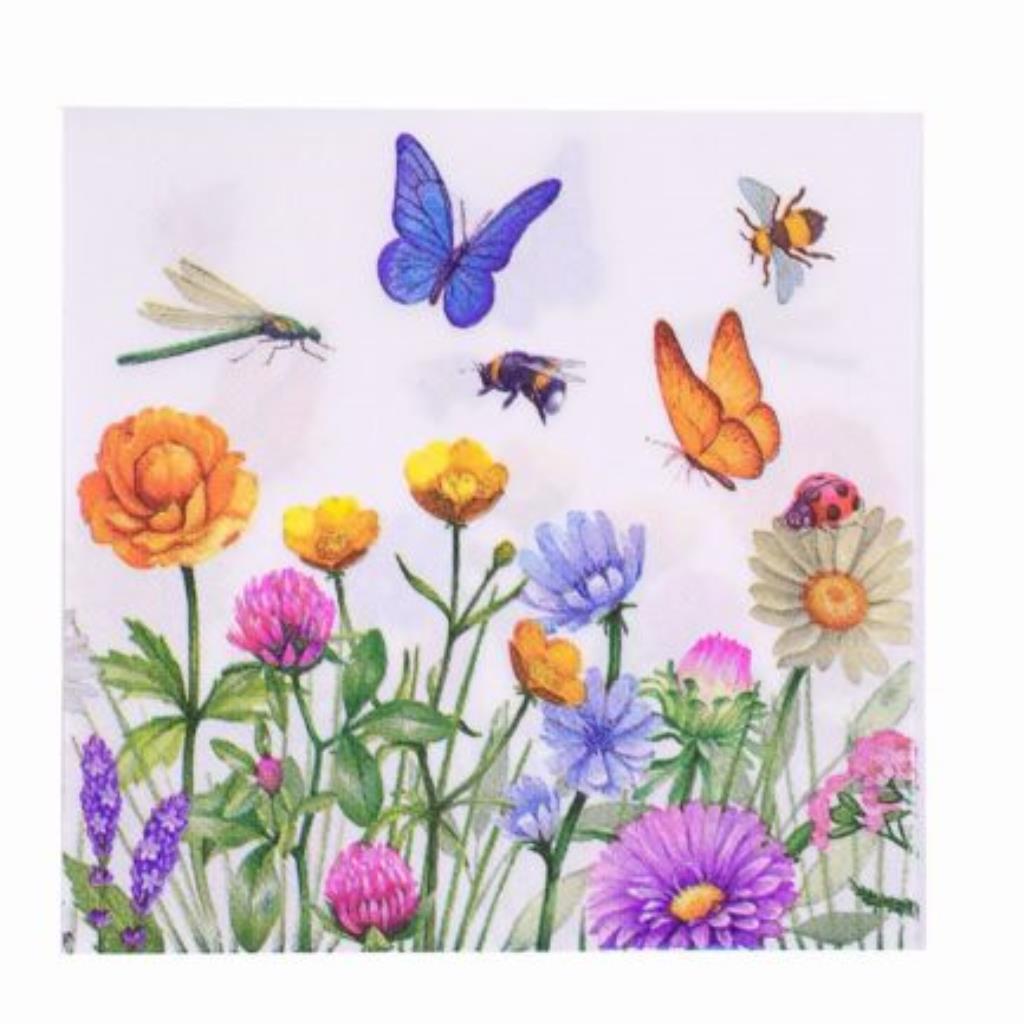 Guardanapo decoupage 33 x 33 Floral com 2 peças