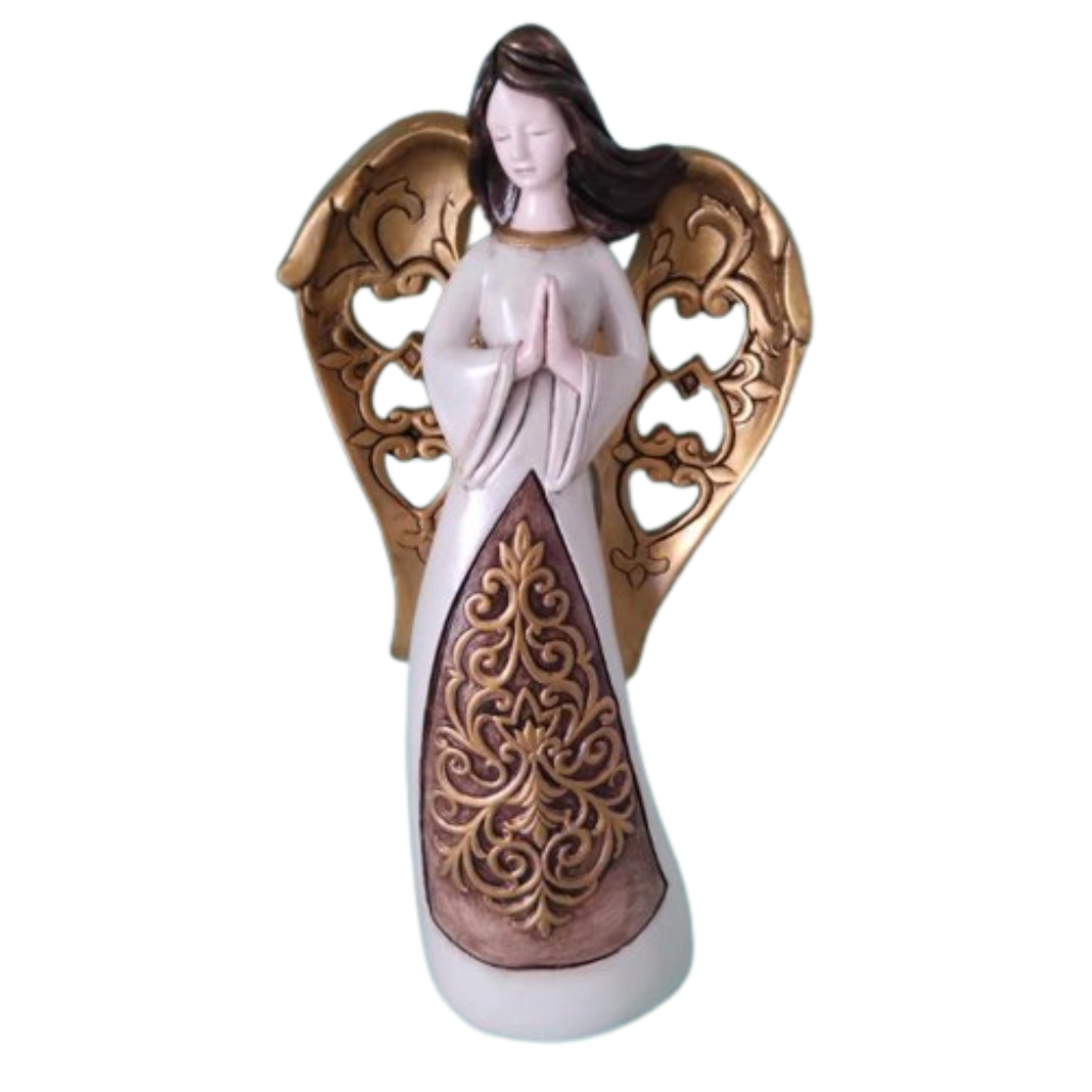 Enfeite Anjo Asa Vazada Gesso