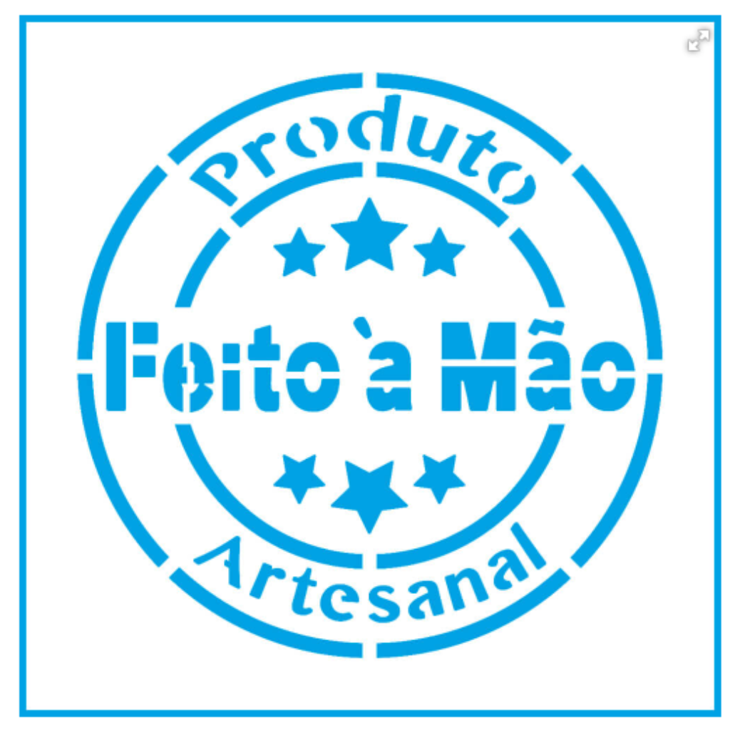 Stencil Quadrado - Selo Artesanato Brasileiro - 10x10