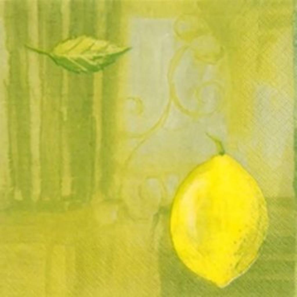 Guardanapo decoupage 33 x 33 " Lemon Grun" com 2 peças