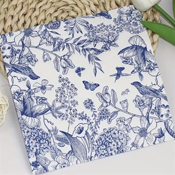 Guardanapo decoupage 33 x 33 galhos azuis 1  com 2 peças