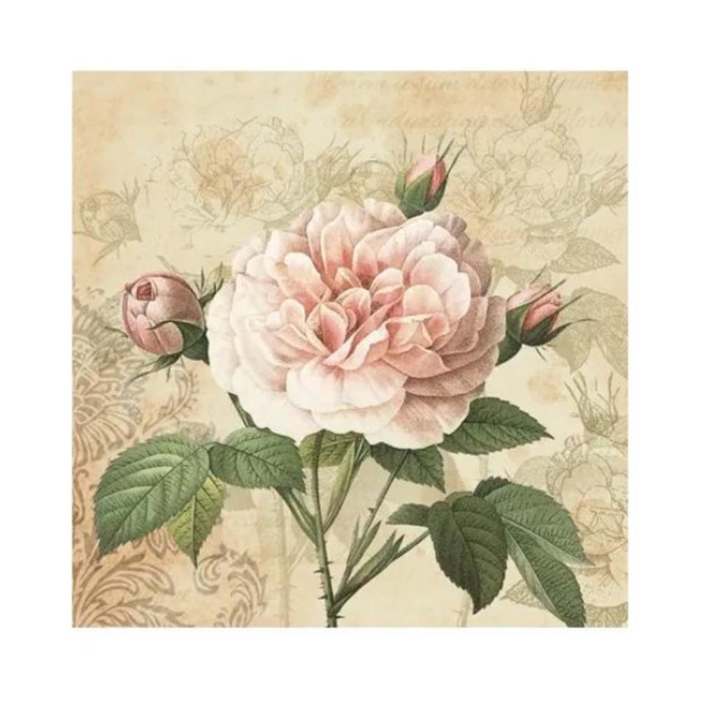 Guardanapo decoupage 33 x 33 FLOR VINTAGE com 2 peças