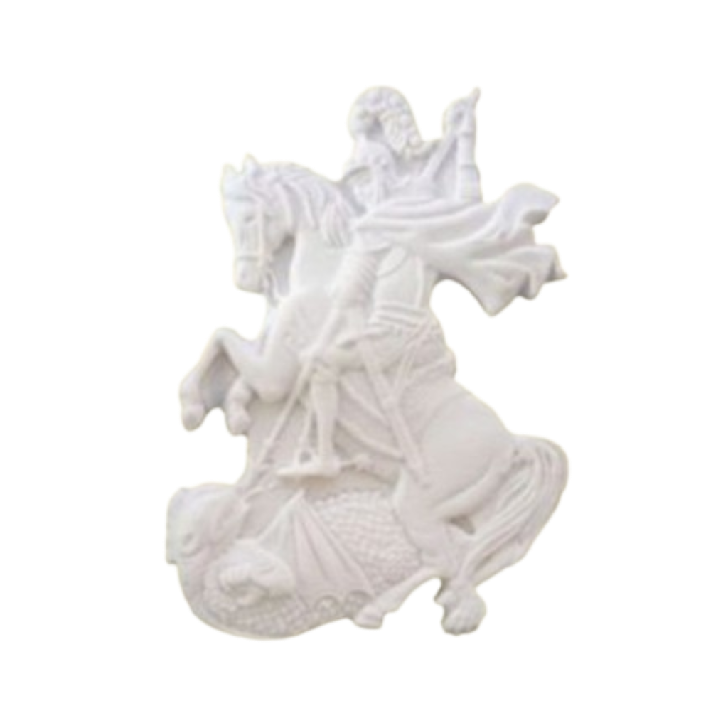 Aplique São Jorge  10x7cm Resina