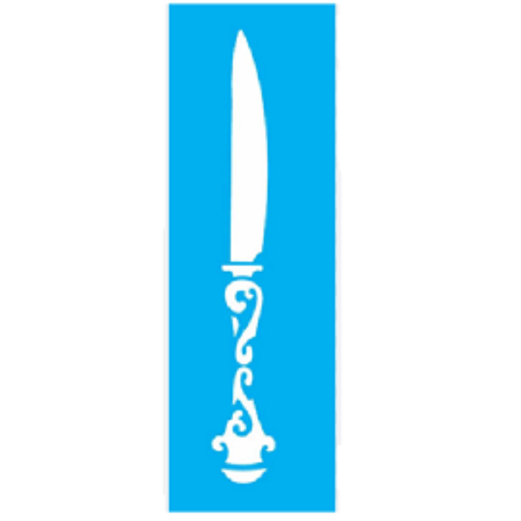 Stencil Retangular - Faca - 10x30