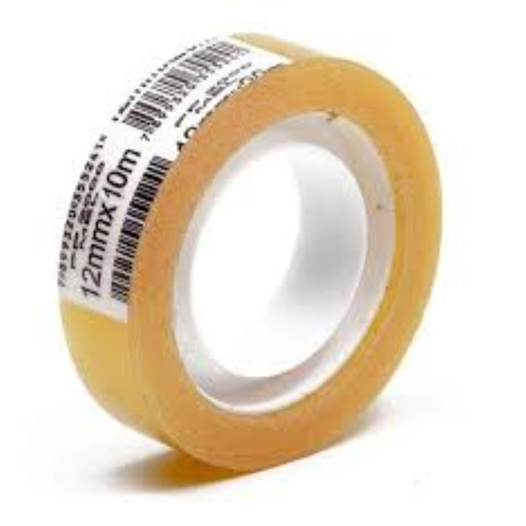 FITA PLASTICA ADESIVA 12mmX10MT TRANSPARENTE