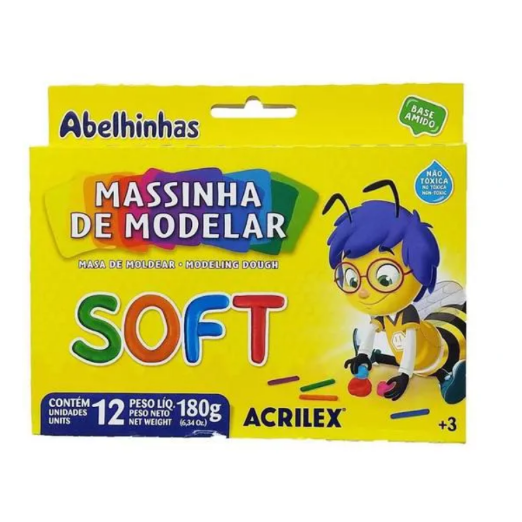 MASSINHA 12 CORES ACRILEX