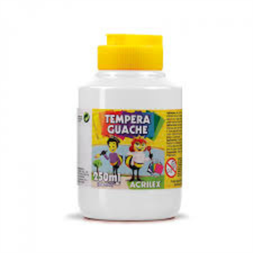 TINTA GUACHE 250ML BRANCA ACRILEX