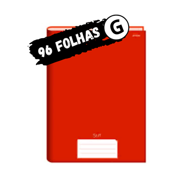 CADERNO COSTURADO UNIVERSITARIO 96FL VERMELHO