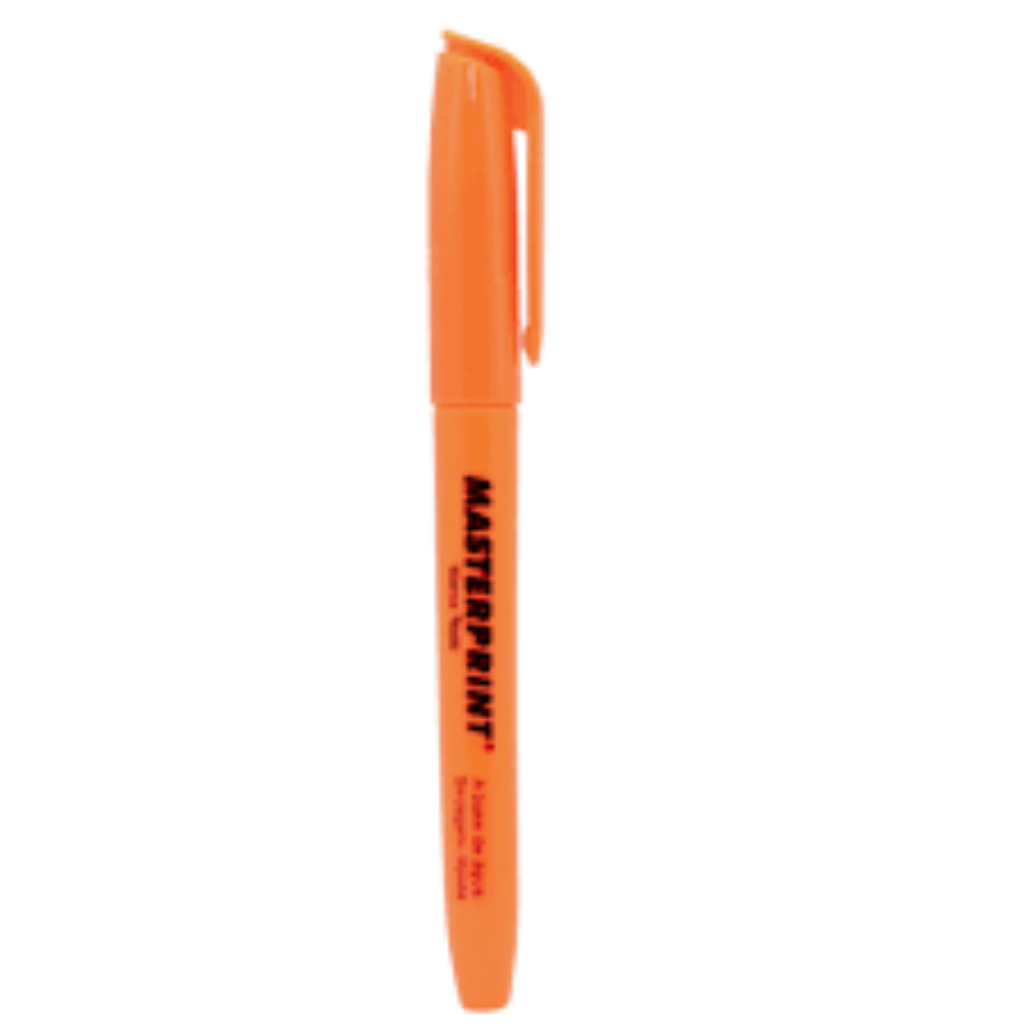 MARCA TEXTO  FLUORESCENTE LARANJA MASTERPRINT
