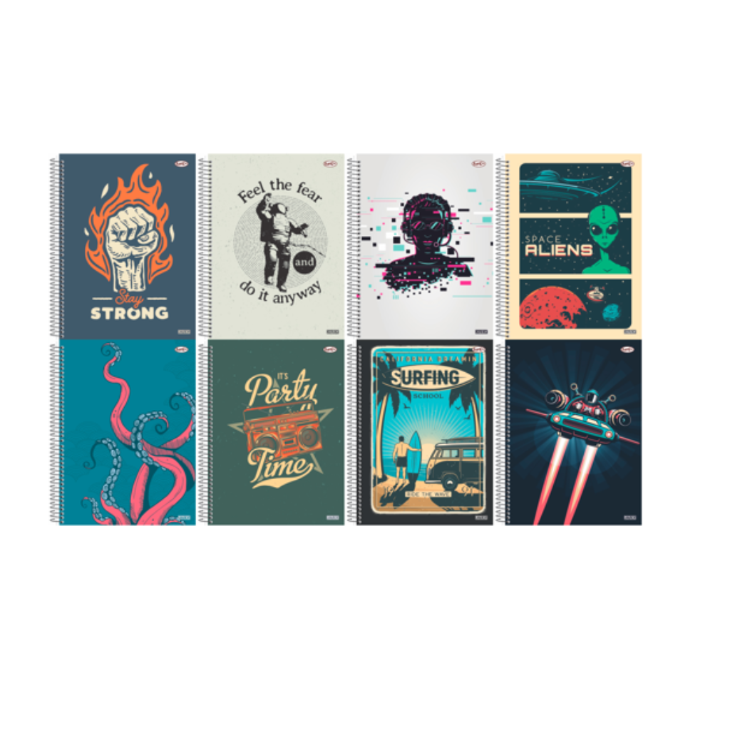 CADERNO CAPA DURA SÃO DOMINGOS BOM D+ MASCULINO 10 MT 160F