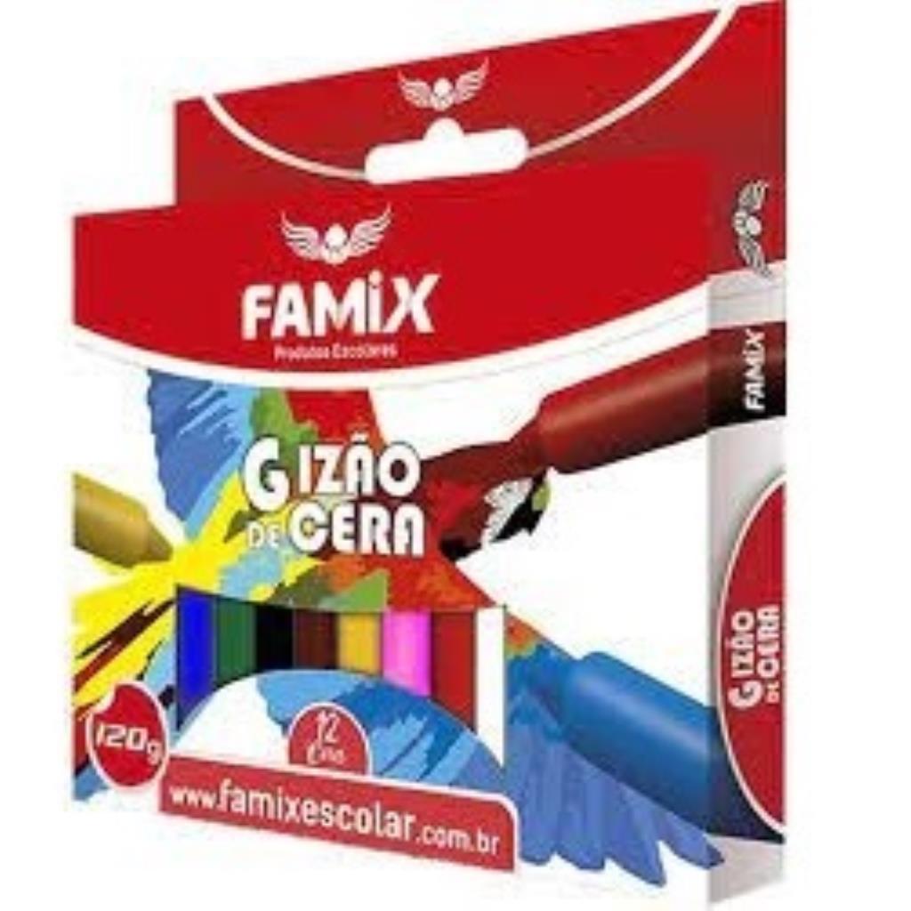 GIZAO DE CERA 12 CORS FAMIX