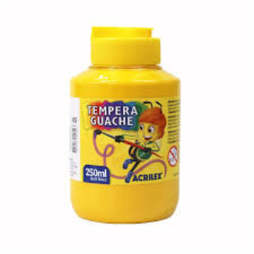 TINTA GUACHE 250ML AMARELA ACRILEX