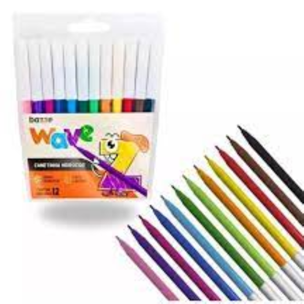 CANETAS HIDROGRAFICAS 12COR BAZZE