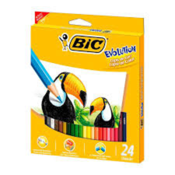 LAPIS DE COR 24 CORES BIC EVOLUTION