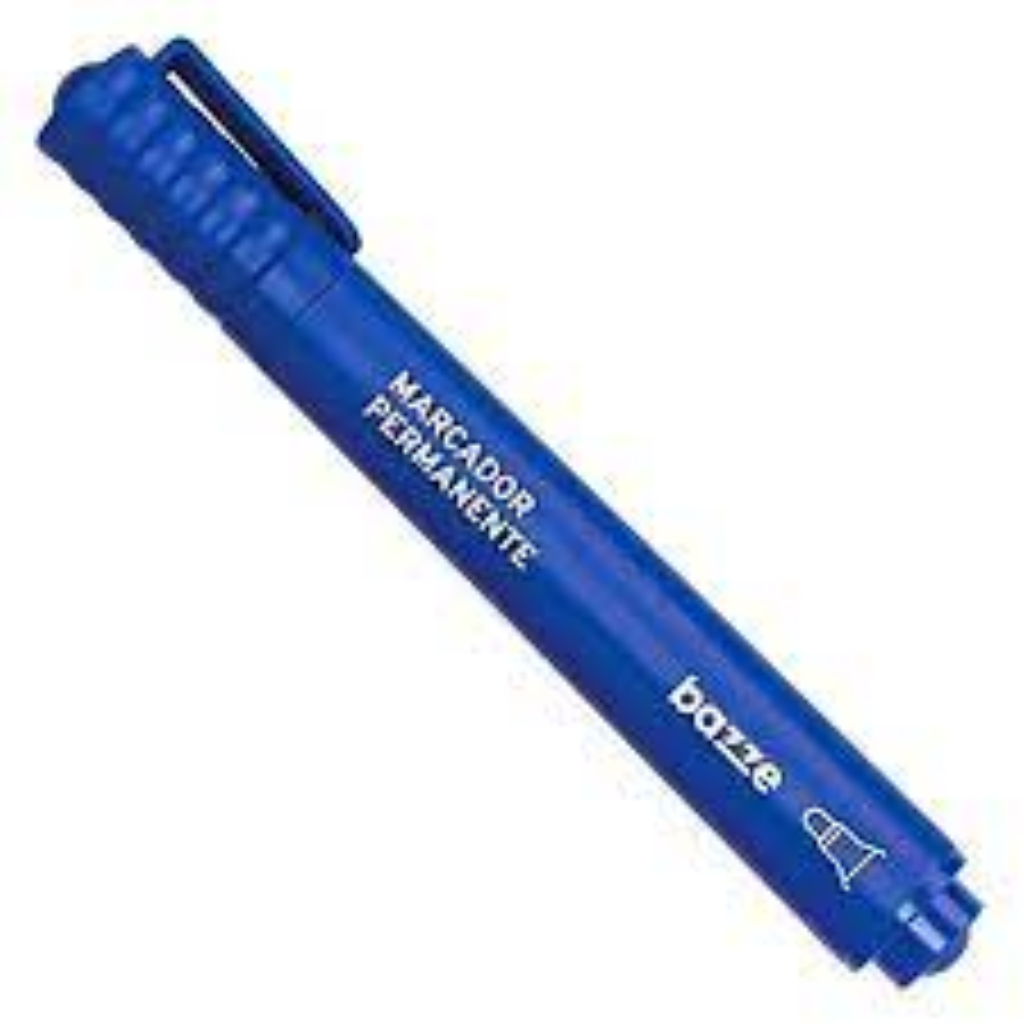 MARCADOR PERMANENTE  BAZZE AZUL
