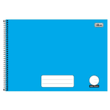 CADERNO CAPA DURA MEIA PAUTA  TILIBRA 80FL AZUL