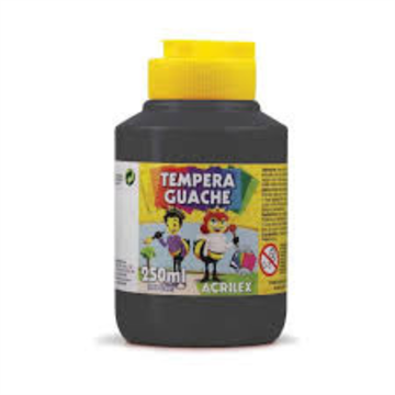 TINTA GUACHE 250ML PRETA ACRILEX