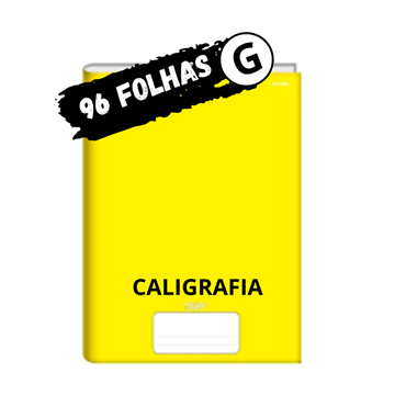 CADERNO COSTURADO UNIVERSITARIO CALIGRAFIA CD 96FLH AMARELO