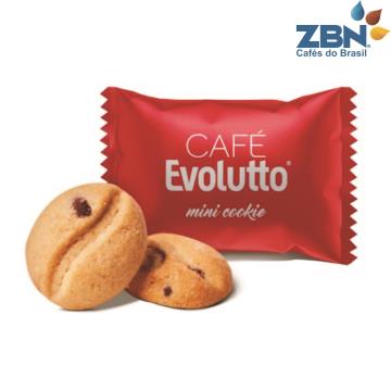MINI COOKIE EVOLUTTO SABOR BAUNILHA C/GOTAS CHOCOLATE 700G - APROX.200UN