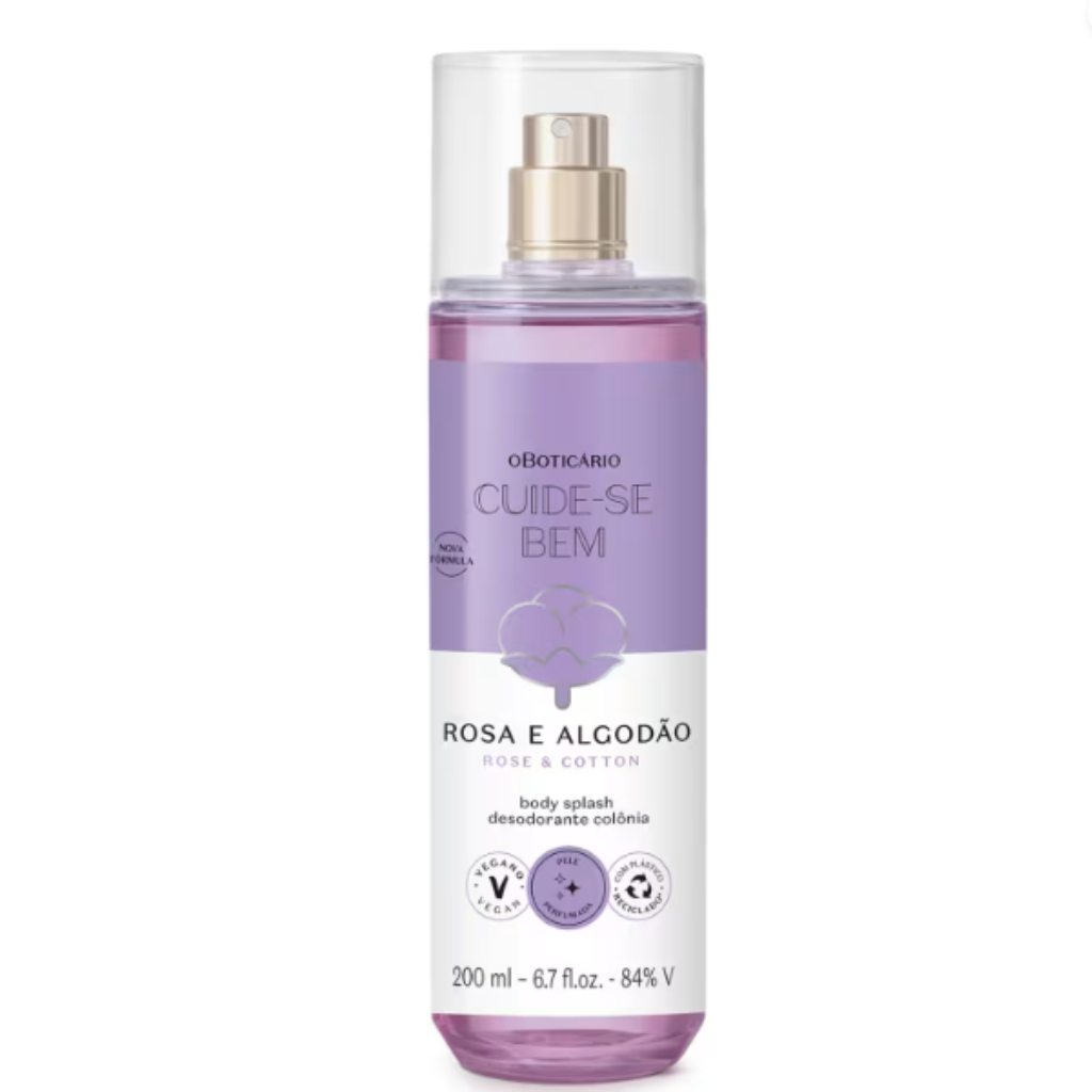 Cuide-se Bem Body Splash Rosa e Algodao 200ml