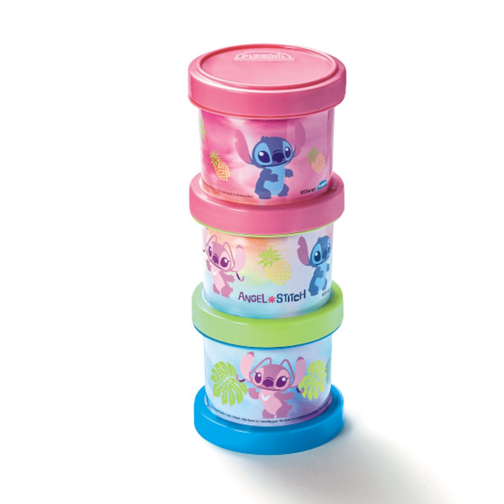 Pote Redondo Stitch Empilhavel