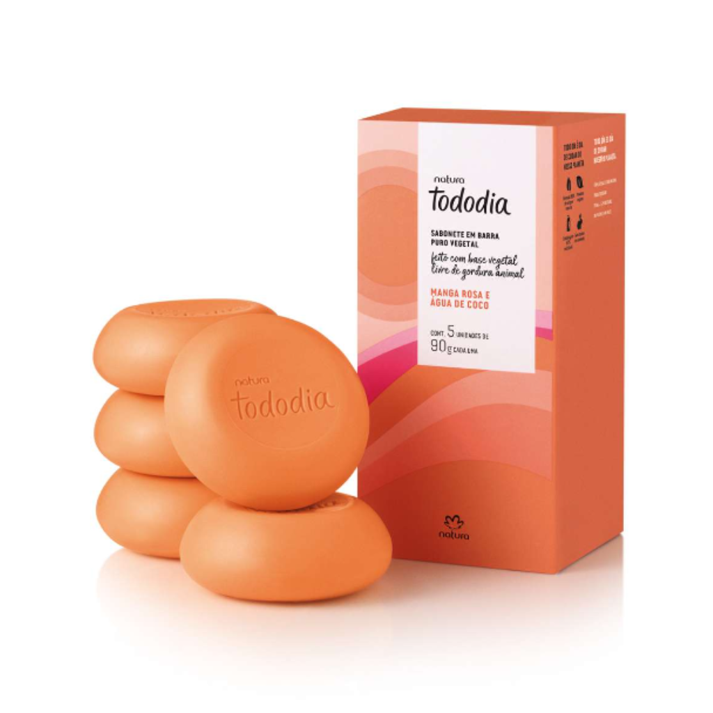 Tododia Sabonete Manga Rosa e Agua de Coco 5x90g