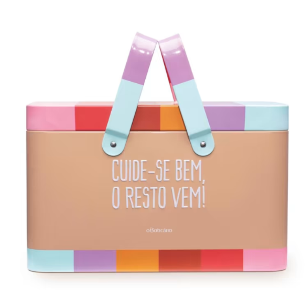 Cuide-se Bem Cestinho de Metal