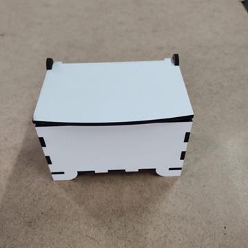 Caixa para jóias 10x7x7 cm mdf branco 3 mm