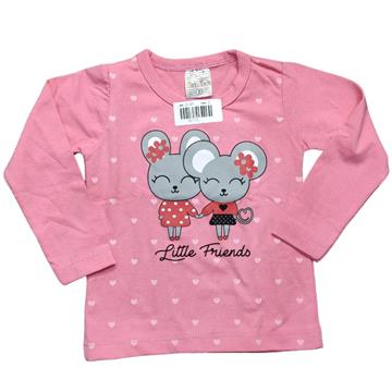 CAMISETA ESTAMPADA MANGA LONGA COTTON FEMININA 1 2 3