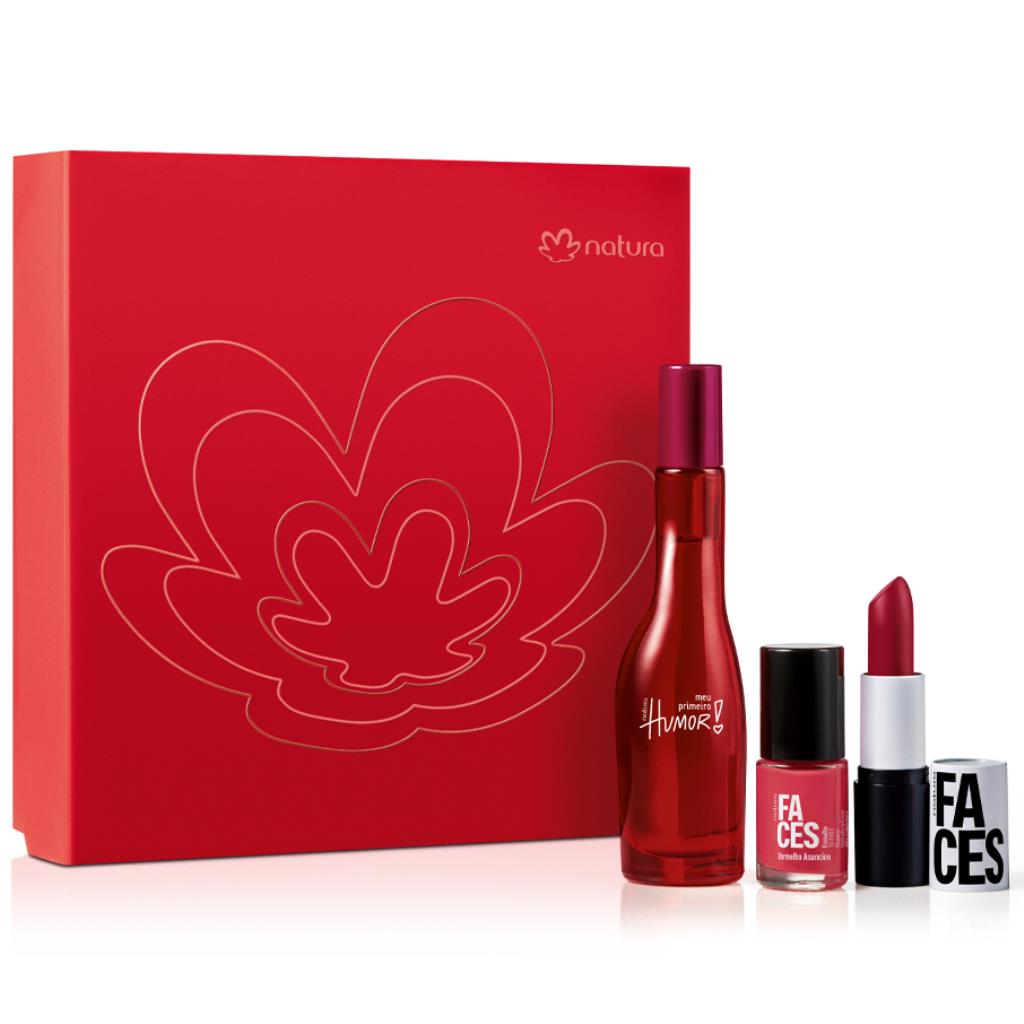 Presente Humor Desodorante, batom e esmalte Faces