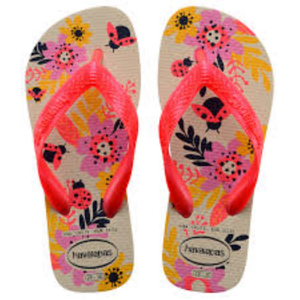 Sandália havaiana flores 35/36