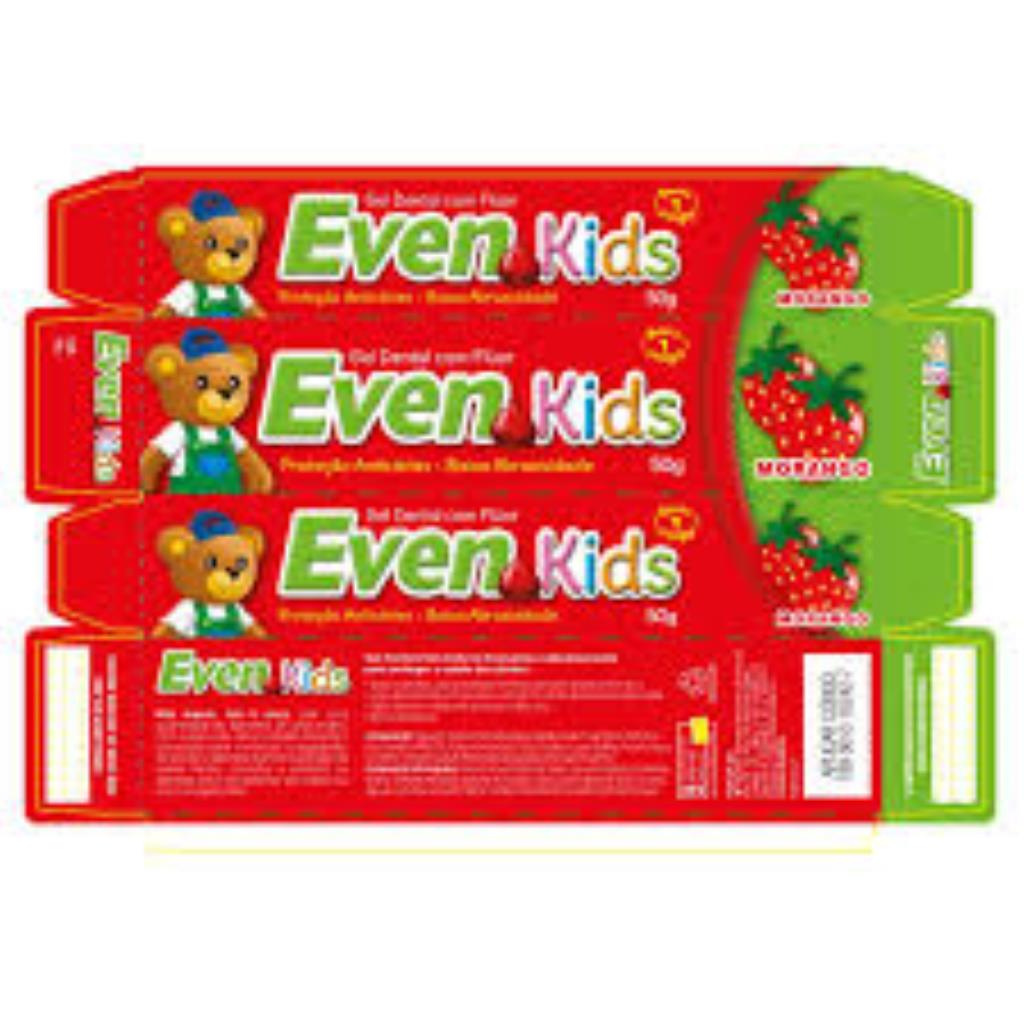 GEL DENTAL EVEN KIDS MORANGO 50G