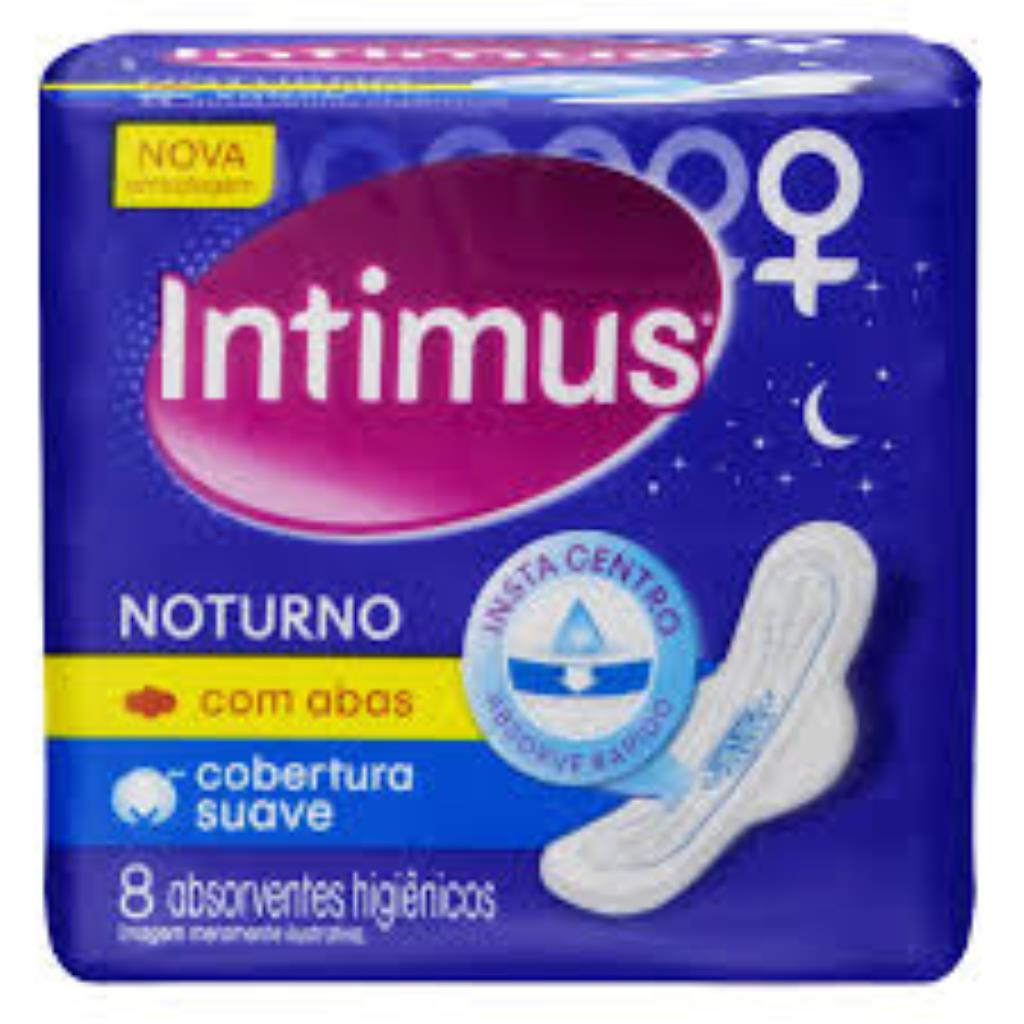 ABSORVENTE COM ABAS INTIMUS GEL C/8 NOTURN SUAVE UNIT