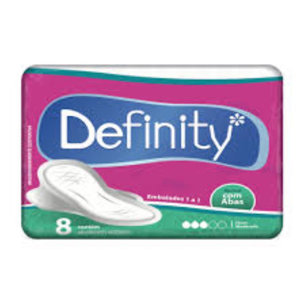 absorvente definity com abas 8un