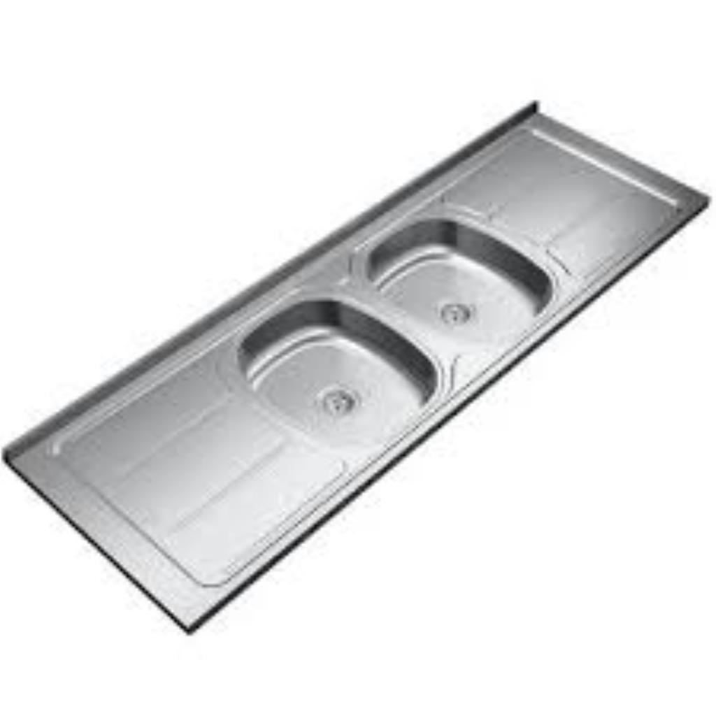 PIA  INOX 1,60m X 55cm - 2 CUBA