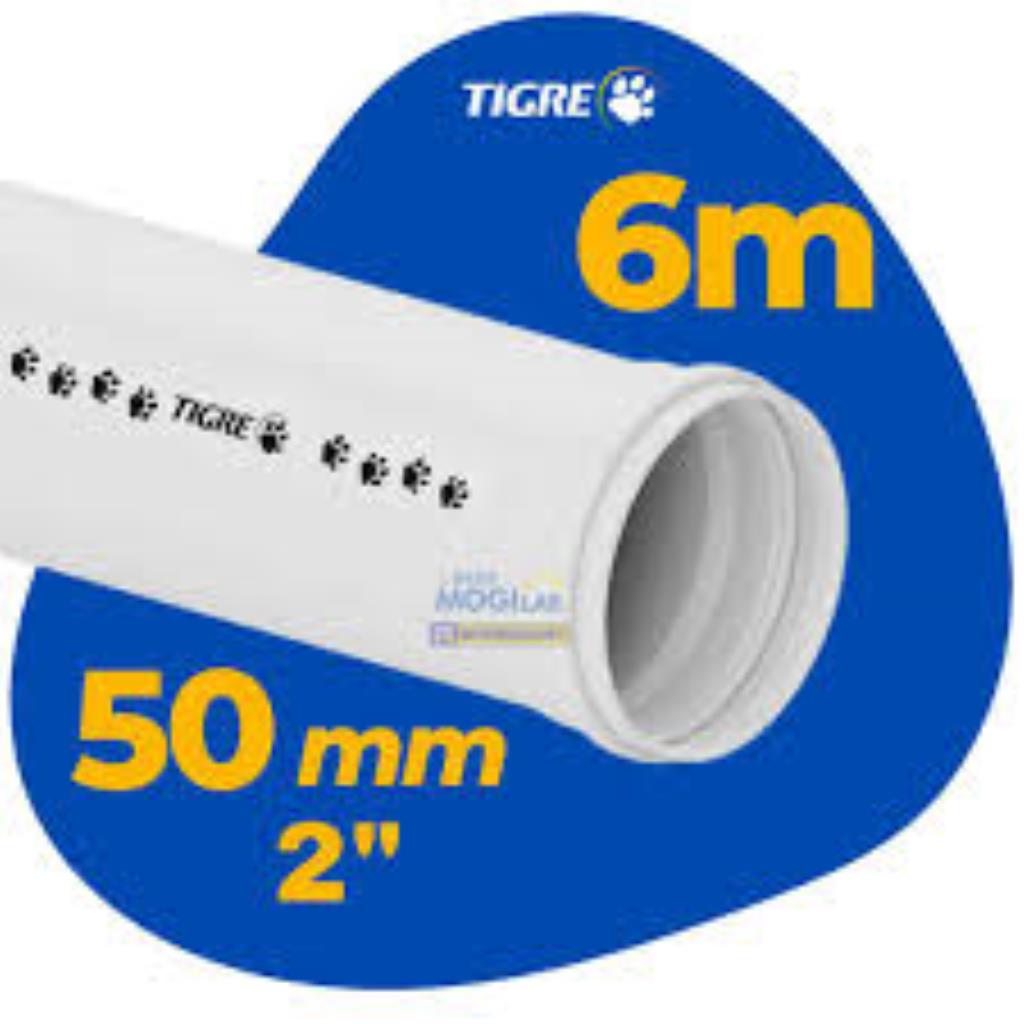 CANO - 50MM ESGOTO( 6 METRO )PVC  TIGRE