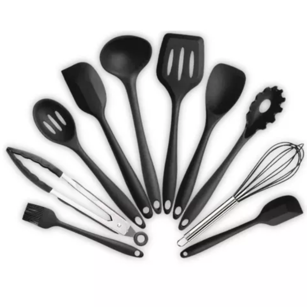 Conjunto Utensílios Profissional 10 Peças Cozinha Silicone