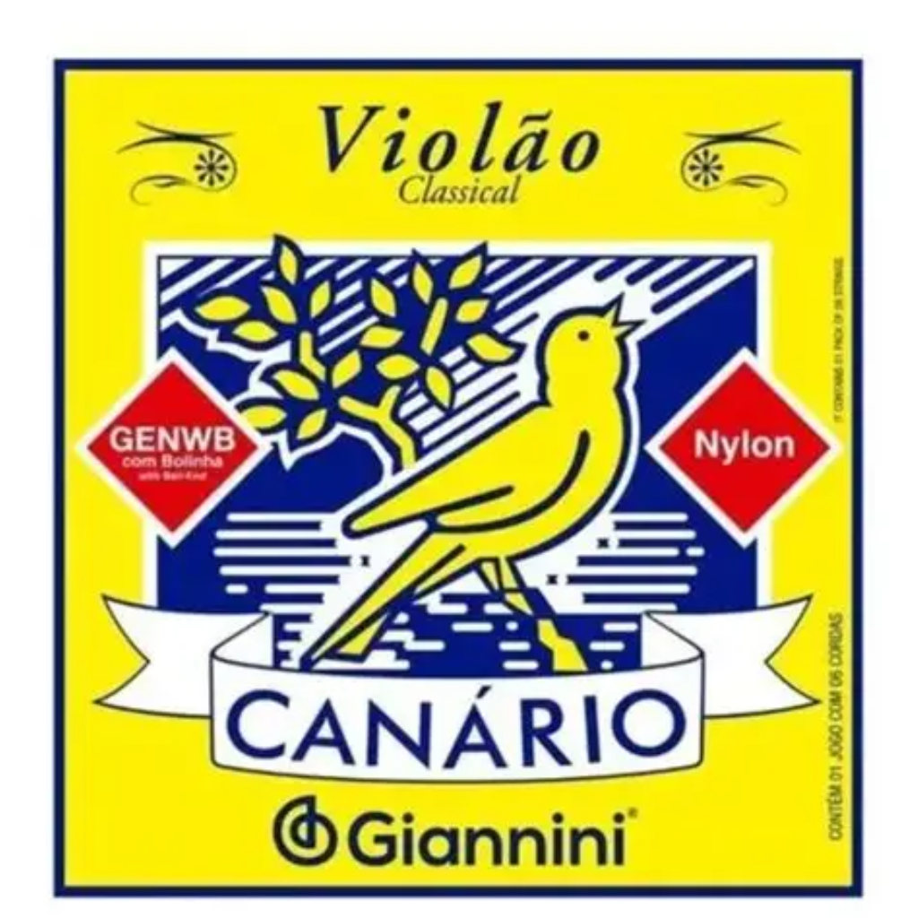 Encordoamento Canário em Nylon p/ Violão c/ Bolinha GENWB - Giannini