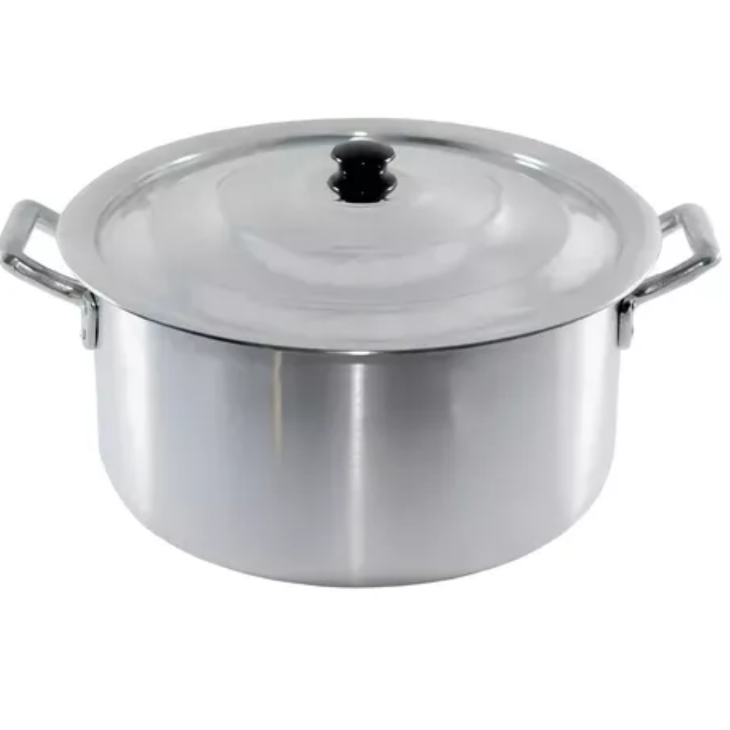 Panela Caçarola De Alumínio N° 36 Linha Hotel 17 Litros Cor Cinza