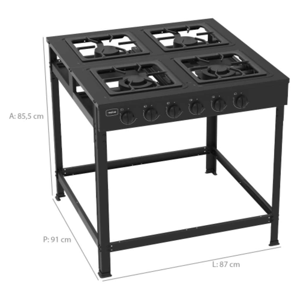 FOGAO 4BC REALCE INDUSTRIAL ATENAS SEM FORNO