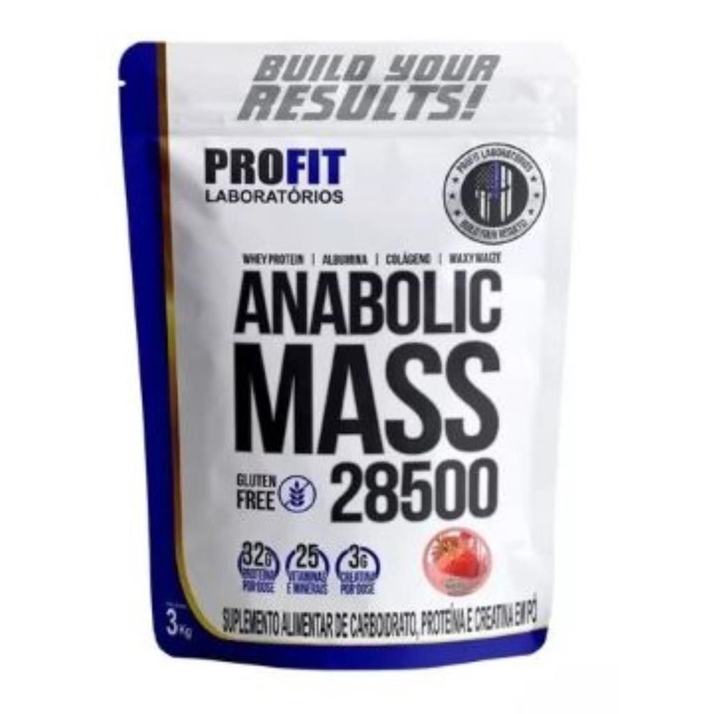 ANABOLIC MASS 28500 MORANGO 3 KG - PROFIT