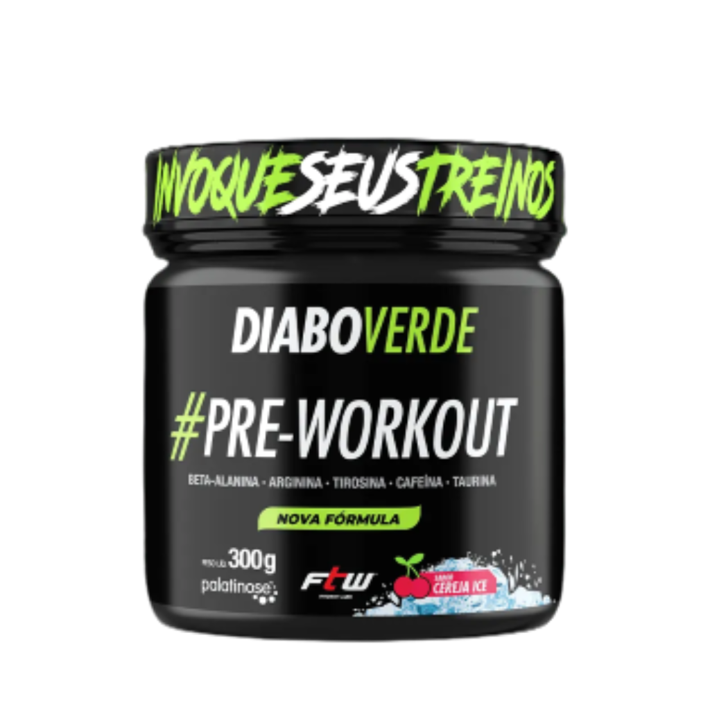 DIABO VERDE #PRE-WORKOUT 300G - SABOR CEREJA ICE