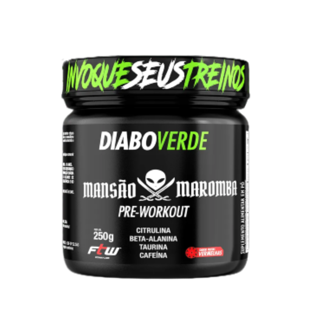 DIABO VERDE #PRE-WORKOUT MANSAO MAROMBA 250g - FRUTAS VERMELHAS - FTW