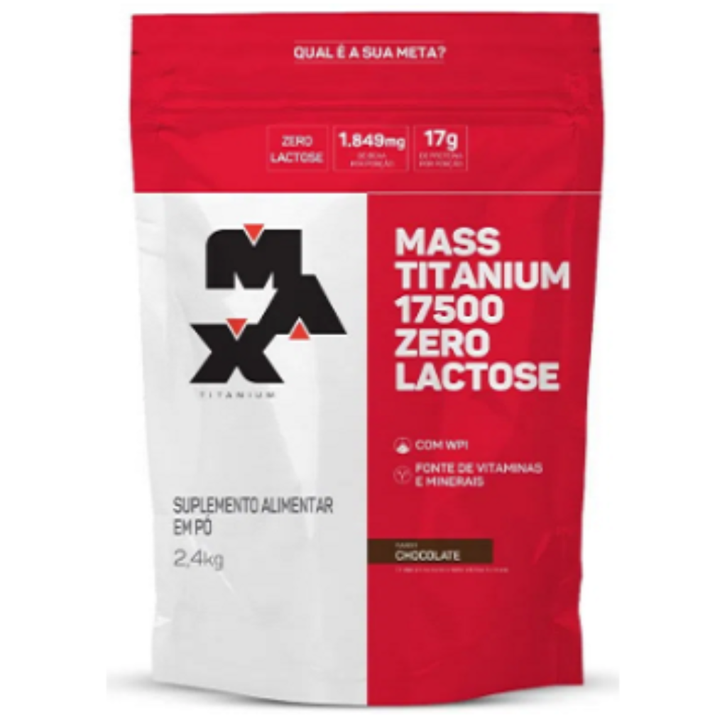 MASS TITANIUM 17500 ZERO LACTOSE REFIL 2,4KG CHOCOLATE - MAX TITANIUM