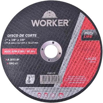 DISCO CORTE ACO 7"X1/8"X7/8" - WORKER